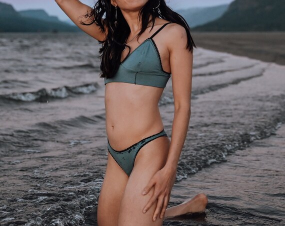 Soutien gorge personnalise Sous vetements faits main en bambou Bralette confortable Fait sur mesure Lingerie ecologique Fabrique dans l Oregon Sans armature Etsy France