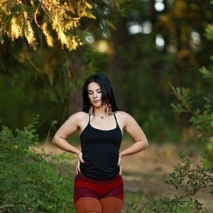 Women&#39;s Bamboo Camisole Tank Top with Shelf Bra | Built in Bra Cami | Customizable | Color Options | All Sizes | Criss Cross Straps