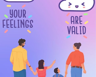 Your Feelings Are Valid | Toddler Emotions Book | Printable Social-Emotional Learning for Kids | Instant Download