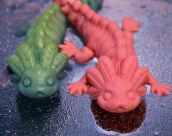 Articulated 3D Printed Axolotl: Poseable Fidget Toy