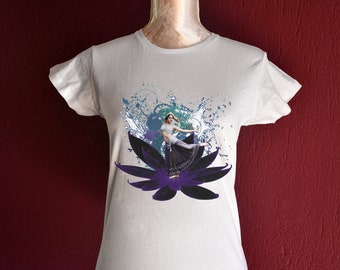 Vintage dancer tshirt, vintage 20s photo tshirt, belly dance tshirt, tribal fusion tshirt, lotus flower tshirt, ats tshirt - LOTUS 10% Off