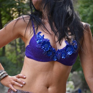 Belly Dance bra, Tribal fusion bra, Katie belly dancer, Golden Era - KATIE