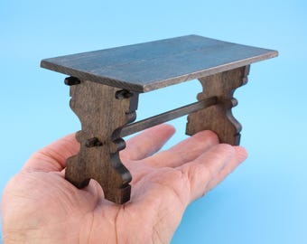 Handmade Tudor Trestle Table - 1/12 Scale Dolls House Furniture