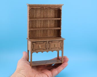 Handmade Miniature Pot Board Dresser – 1/12 Scale Dollhouse Furniture