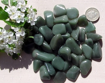 12 Small Green Chalcedony Crystal Tumblestones, Crystal Collection, Chakra Crystals, Meditation Stone, Worry Stone, Harmony Stone, Healing