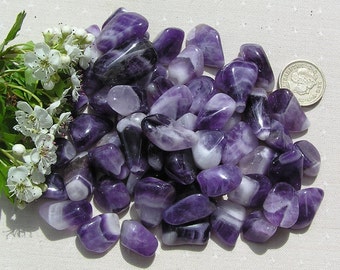 10 piedras pulidas de amatista, cristales morados, cristales de chakras, piedra de meditación, tercer ojo, Acuario, piedra de la preocupación