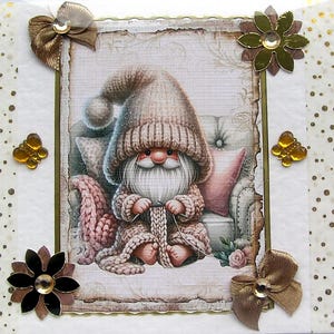 Grußkarte für jede Gelegenheit (2818), Decoupage Karte, Muttertag, Weihnachtskarte, Weihnachtskarte, Fee, Grußkarte Oma