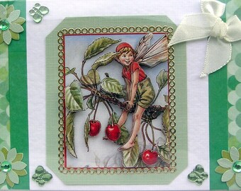 Fairy - Hand Crafted 3D Decoupage Card, Blank for any Occasion (2552), Birthday Card, Fairy Card, Layered Card, Fantasy Card, Sister Card