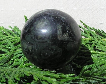 Kambamba Jasper Solid Crystal Gemstone Sphere, 38mm Diameter with Display Stand, Chakra Crystal, Meditation Sphere, Jasper Sphere