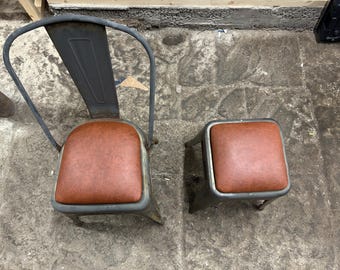 tolic/tolix/bistro,industriële stoel/zitkussen