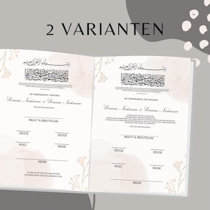 Nikkah Zertifikat Eheurkunde Islamisch