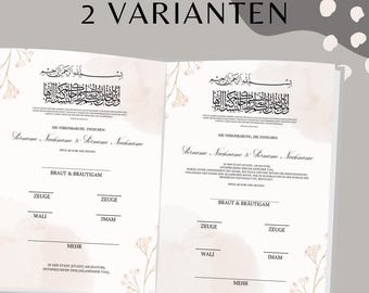Nikkah Certificate Marriage Certificate Islamic