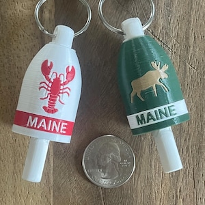 Maine Lobster/Moose Buoy Keychain 2-Pack