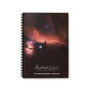 Galactic Horse Head Nebula Spiral Notebook, Astronomy Lined Journal, Space Theme Notepad, Cosmic Stationery Gift, Universe Sketchbook