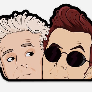 Good Omens Aziraphale and Crowley peeker
