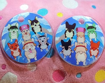 One Piece Corgi Acrylic Charms