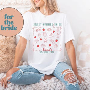 Bride to Be Strawberry t shirt for bride bachelorette tshirt strawberry bride gift comfort colors shirt girls trip outfit bow bride tee