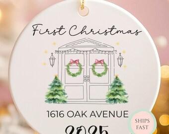 First New Home Christmas Ornament, Gift, Newlywed Gift, Personalized First Home Keepsake, First House 2025