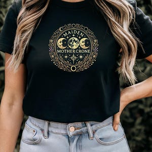 Maiden Mother Crone T-Shirt Triple Goddess Hecate, Pagan Witch Gift