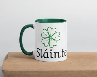 Slainte Shamrock Mug Lucky Irish Gift for St. Patrick's Day
