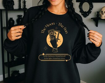 Sun and Moon Goth Sweater Celestial Witchcore Gift Wiccan