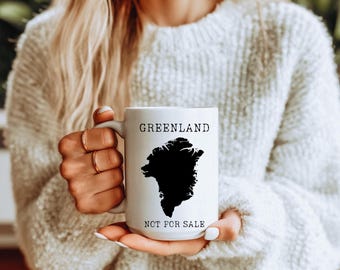 Greenland Map Protest Mug - Political Statement Gift
