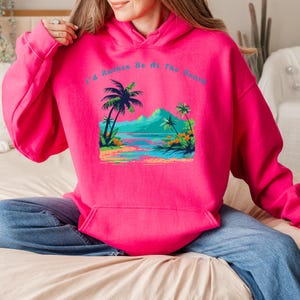 Ich wäre lieber am Strand Unisex Hoodie Ozean-inspirierte Shirt Strand Liebhaber Pullover für Reisende Geschenk für Fernweh Freund Urlaubspullover