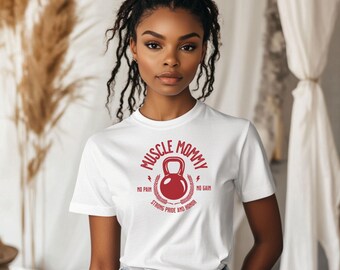 T-shirt Muscle Mommy pour la salle de sport Petite amie