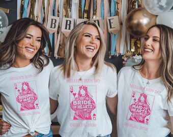 Queen of Hearts Hen Do Bachelorette T-shirt
