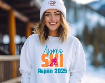 Personalised Après Ski  Sweatshirt Winter Sport Sweater for Ski Lovers
