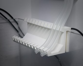 Custom Aquarium Dosing Line/Tube Organizer for 6mm O.D. Silicone Dosing Tubes – Edge Mounting (Custom Size)