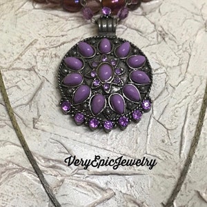 Gypsy heart purple necklace Clearance