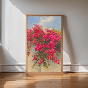 印刷可能な花柄ウォールアート – 石壁画に花 – ファームハウス装飾 – ボタニカルアートプリント | 花柄プリント | デジタルダウンロード