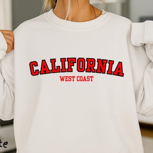 California West Coast Crewneck Sweatshirt, California Gifts, California Lover Gift, California Crewneck, College Sweatshirt
