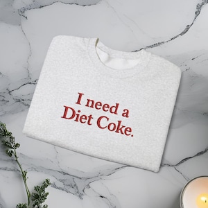 Moletom Diet Coke Lover: Visual bordado estilo retrô