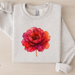 Watercolor Wildflower Sweatshirt: Botanical Crewneck, Gardener Gift
