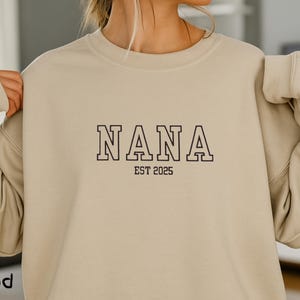 Embroidered Nana Sweatshirt: Personalized Grandkids Names Gift
