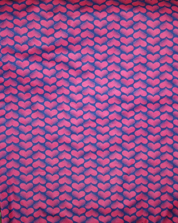 handmade standard size Homemade Flannel Purple Hearts Pillowcase