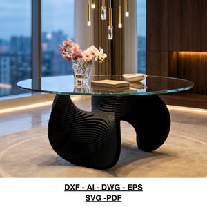 Laser-Schnitt-Couchtisch-Basis DXF-Cnc-Fräser-Dateien Parametrische Holzmöbel-modernes Design