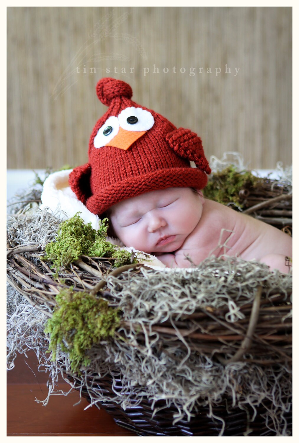 Knit Newborn Baby Bird Hat Knitted Infant Tie Top Hat Spring Etsy