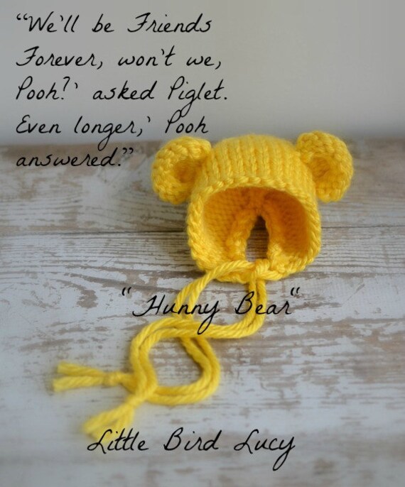 ready to ship Newborn bear bonnet. newborn fall prop super soft baby bonnet. candy corn hat photography prop..