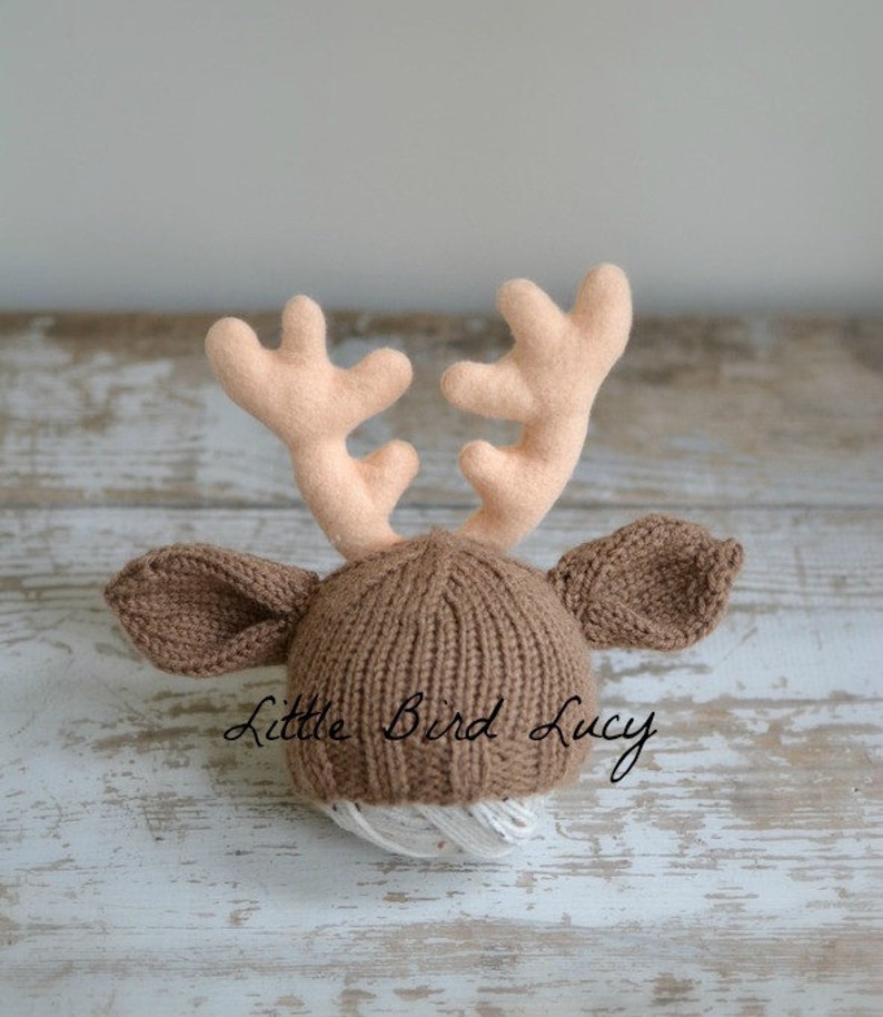 Reindeer hat christmas baby deer hat knit infant photo  etsy Reindeer hat christmas baby deer hat knit infant photo  etsy