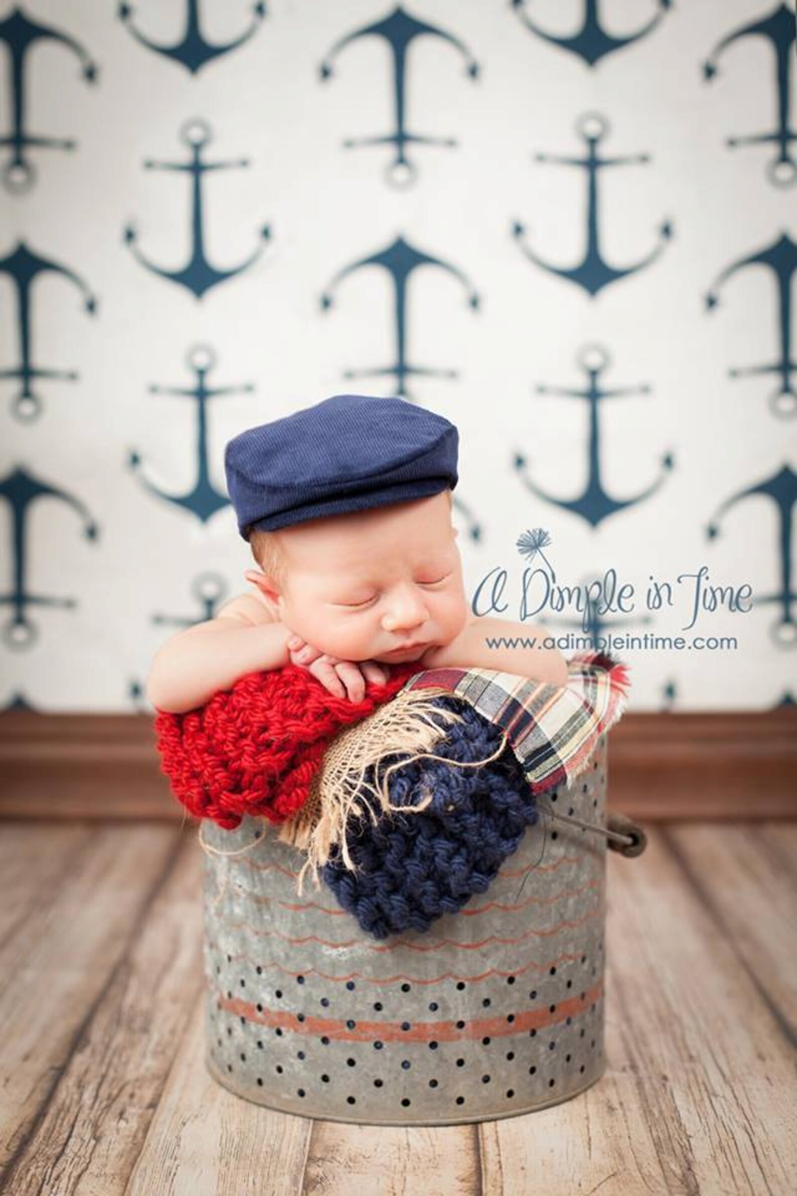 Newsboy Baby Flat Cap Newborn Infant Photo Prop Vintage Etsy
