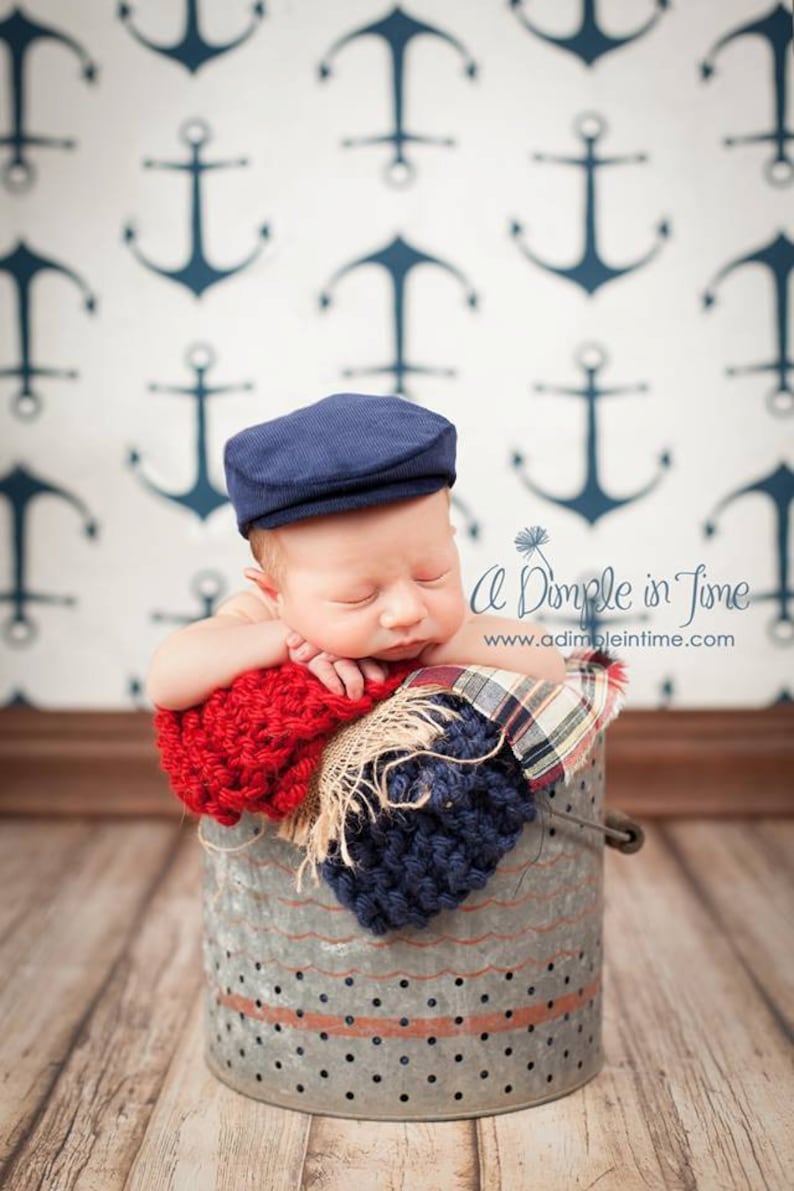 Newsboy Baby Flat Cap, Newborn Infant Photo Prop, Vintage Style News Boy Hat, Derby, Skally, Skully, Golfers, Wedding, Irish Tan Corduroy image 3