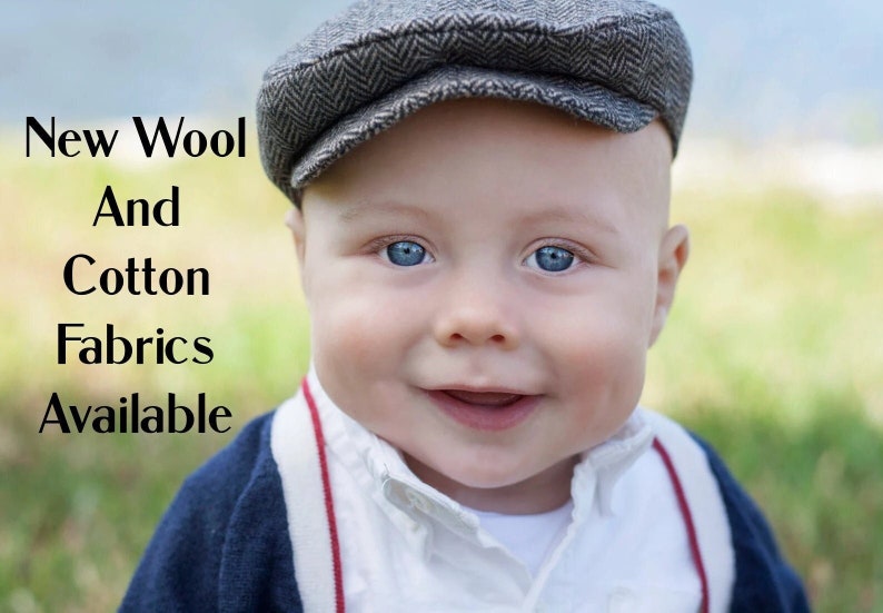 Newsboy Baby Flat Cap Newborn Infant Photo Prop Wool Blend Etsy