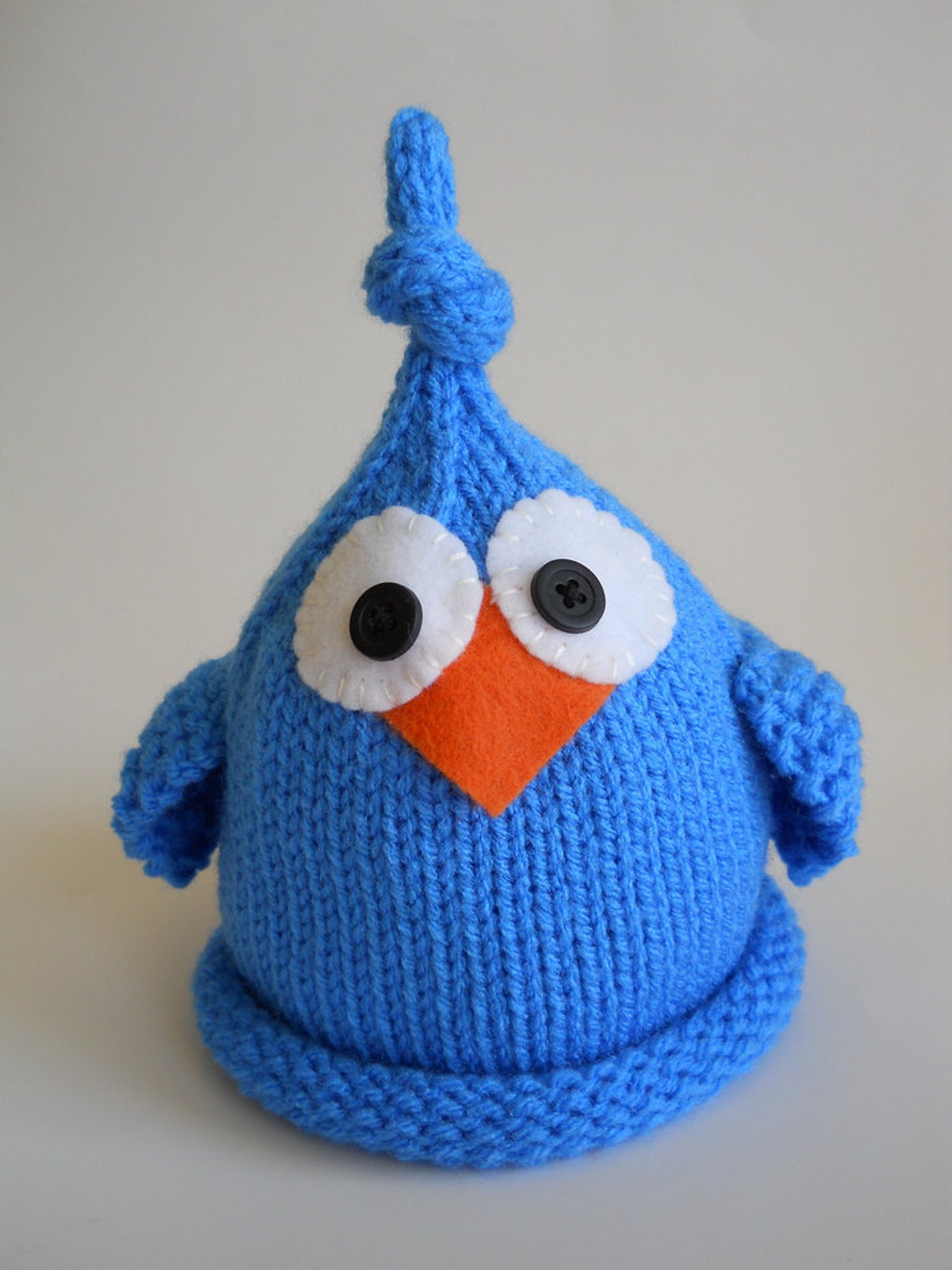 Knit Baby Bird Hat Newborn Infant Cap Blue or Any Custom Etsy
