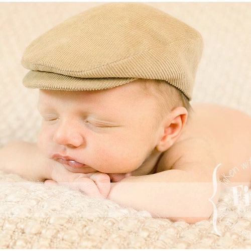 Newsboy Baby Flat Cap Newborn Infant Photo Prop Vintage Etsy