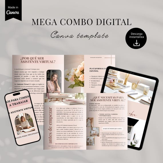 Guía Asistente Virtual: Negocio Remoto, Productividad (PDF Descargable en Español)
