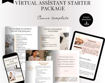 Virtueller Assistent Starter Guide: Canva Templates, Service Guide (PDF)