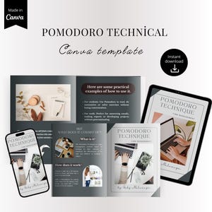 Pomodoro-techniekgids + planner: sjabloon voor tijdbeheer (pdf-download)